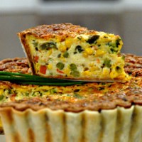 Verduras en tarta