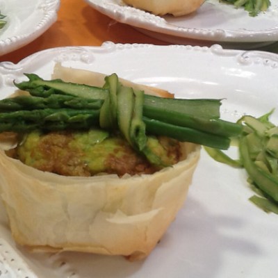 Tartines de espárragos con masa&nbsp;philo